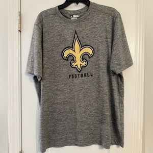Saints NFL Team Tee Heathered Gray Size Large